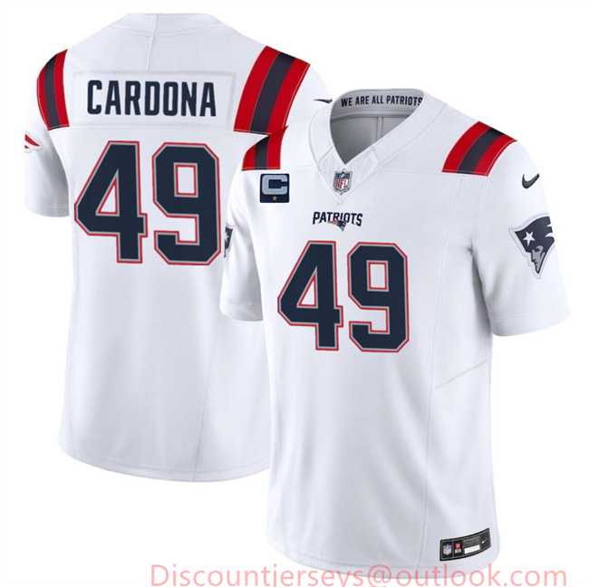 Men & Women & Youth New England Patriots #49 Joe Cardona White F.U.S.E. With 1-Star C Patch Vapor Limited Stitched Jersey->new england patriots->NFL Jersey